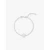 Astrid & Miyu Womens Zodiac Aries Rhodium-plated Sterling-silver And Cubic Zirconia Pendant Bracelet In Silver