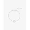 Astrid & Miyu Womens Zodiac Capricorn Rhodium-plated Sterling-silver And Cubic Zirconia Pendant Bracelet In Silver