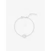 Astrid & Miyu Womens Zodiac Gemini Rhodium-plated Sterling-silver And Cubic Zirconia Pendant Bracelet In Silver