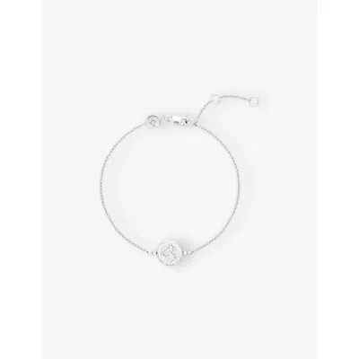 Astrid & Miyu Womens Zodiac Leo Rhodium-plated Sterling-silver And Cubic Zirconia Pendant Bracelet