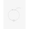 Astrid & Miyu Womens Zodiac Pisces Rhodium-plated Sterling-silver And Cubic Zirconia Pendant Bracelet In Silver