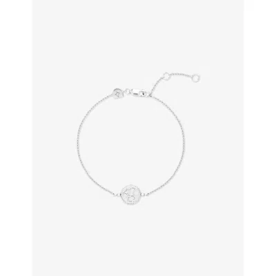 Astrid & Miyu Womens Zodiac Pisces Rhodium-plated Sterling-silver And Cubic Zirconia Pendant Bracelet