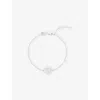 Astrid & Miyu Womens Zodiac Scorpio Rhodium-plated Sterling-silver And Cubic Zirconia Pendant Bracelet In Silver