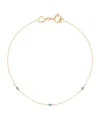 Astrid & Miyu Yellow Gold And Alexandrite Marquise Bracelet In Gold