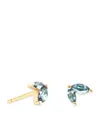 Astrid & Miyu Yellow Gold And Alexandrite Marquise Stud Earrings In Gold
