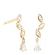 Astrid & Miyu Yellow Gold And Diamond Earrings In Gold