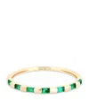 Astrid & Miyu Yellow Gold And Emerald Baguette Ring In Gold