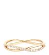 Astrid & Miyu Yellow Gold And Topaz Infinite Pavé Ring In Gold