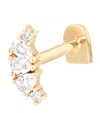 Astrid & Miyu Yellow Gold And Topaz Single Stud Earring In Gold