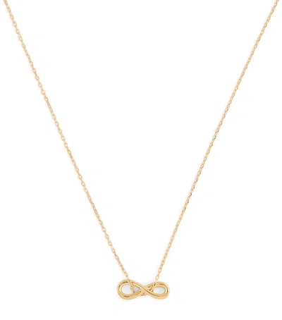 Astrid & Miyu Yellow Gold Infinite Pendant Necklace