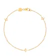 Astrid & Miyu Cosmic Star Charm 18ct Yellow Gold-plated Recycled Sterling-silver And Cubic Zirconia Bracelet In Gold