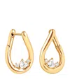 Astrid & Miyu Yellow Gold-plated Heart Cluster Hoop Earrings In Gold