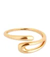 Astrid & Miyu Yellow Gold-plated Molten Ring In Gold