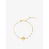 Astrid & Miyu Zodiac Capricorn 18ct Yellow Gold-plated Sterling-silver And Cubic Zirconia Pendant Bracelet In Gold