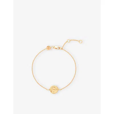 Astrid & Miyu Zodiac Capricorn 18ct Yellow Gold-plated Sterling-silver And Cubic Zirconia Pendant Bracelet
