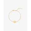 Astrid & Miyu Zodiac Taurus 18ct Yellow Gold-plated Sterling-silver And Cubic Zirconia Pendant Bracelet In Gold