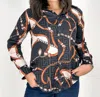 Astrid Patterned Button Down Shirt In Blue In Multi