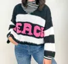 Astrid Peace V-neck Sweater In Black In Black