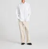 Astrid Poplin Button Down Shirt In White In White