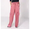 Astrid R & B Cargo Pants In Dark Pink In Pink