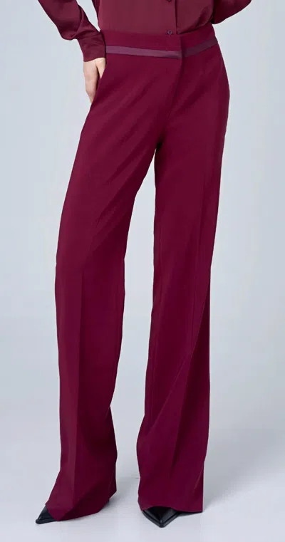 Astrid Relaxed Woven Pants In Wine In Pink