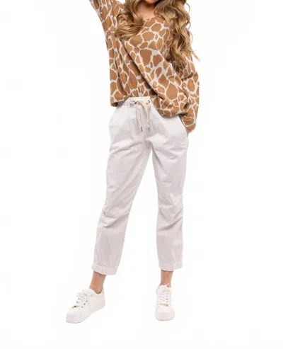 Astrid Sheena Safari Sweater In Beige In White