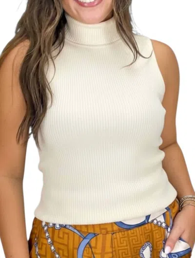 Astrid Turtle Tank Top In Cream In White