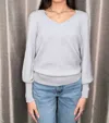Astrid V-neck Sweater In Grey In Gray