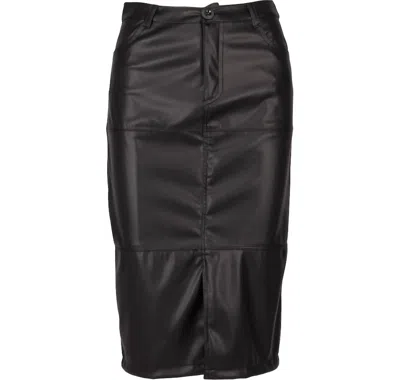 Astrid Women's Blake Faux Leather Skirt In Black
