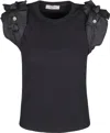 Astrid Women's Knit Top In Black In Black