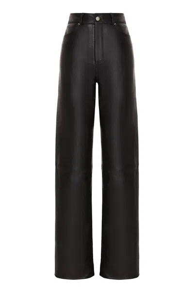 Astrid Women's Leather Pants In Black