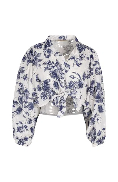 Astrid Women's Summer Day Top In Navy In Blue