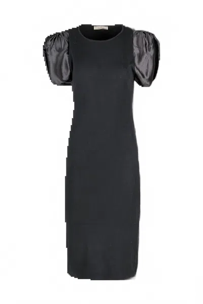 Astrid Women's Vivian Puff Sleeve Dress In Black
