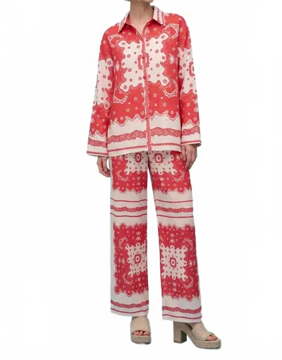 Astrid Yacht Pants In Red Scarf In Multi