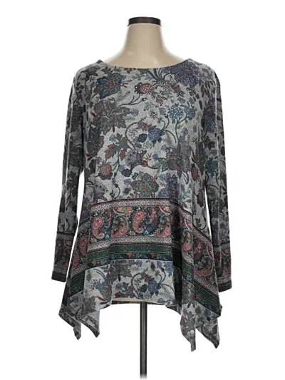 Pre-owned Astrologie 3/4 Sleeve T-shirt In Gray