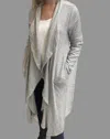Astrologie Auden Super Soft Long Drape Cardigan In Grey Onyx In Multi