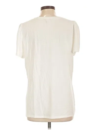 Pre-owned Astrologie Short Sleeve Henley Shirt In Ivory