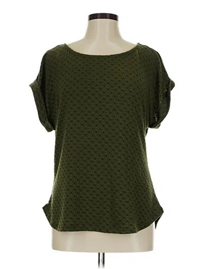 Pre-owned Astrologie Short Sleeve Top Green Square Neckline Tops