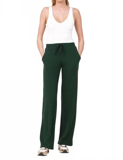 Astrologie Wide Leg Rib Pant In Hunter Green