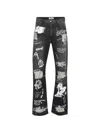 Astrum Dedication Printed Jeans In Black
