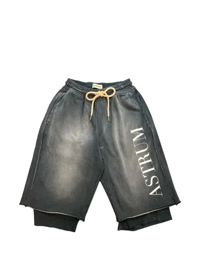 Astrum Double-layer Logo-print Shorts In Multi