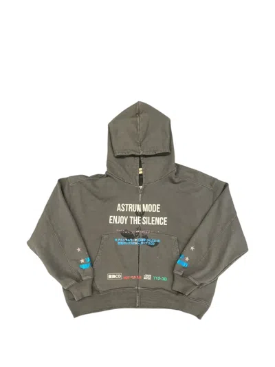 Astrum Graphic-print Zip-up Hoodie In Gray