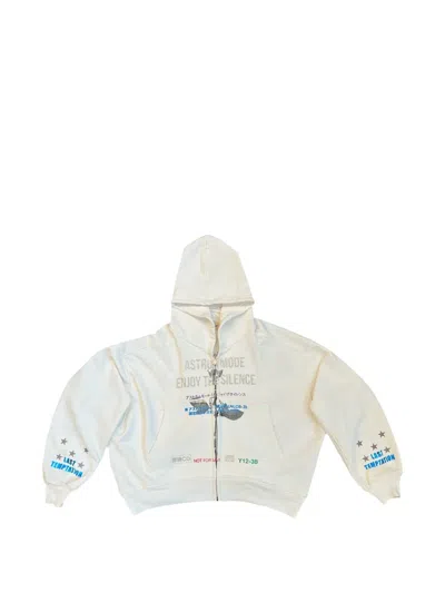Astrum Graphic-print Zip-up Hoodie In Gray