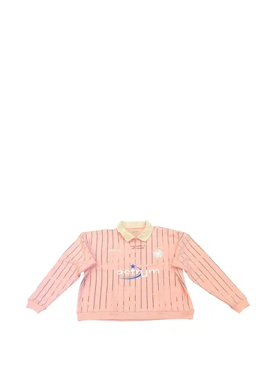 Astrum Imagination Pinstripe Sweatshirt In Pink