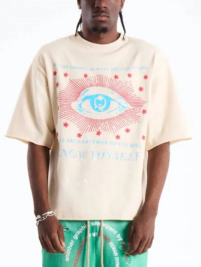 Astrum Know Thyself Tee In Bone In Pink