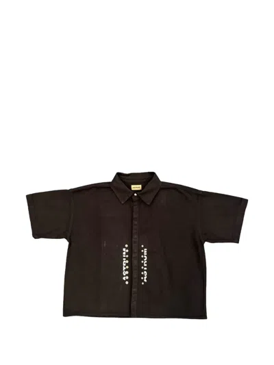 Astrum Logo-detail Short-sleeve Shirt In Black