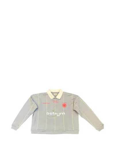 Astrum Pinstriped Polo Shirt In Yellow