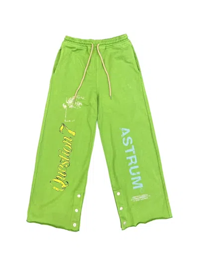 Astrum Question 7 Press-stud Sweatpants In Green