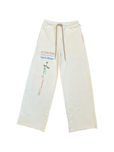 Astrum Silence Graphic-print Track Pants In White