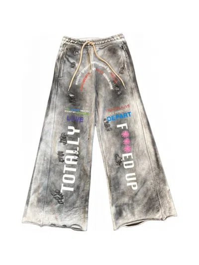 Astrum Tfu Distressed Track Pants In Gray